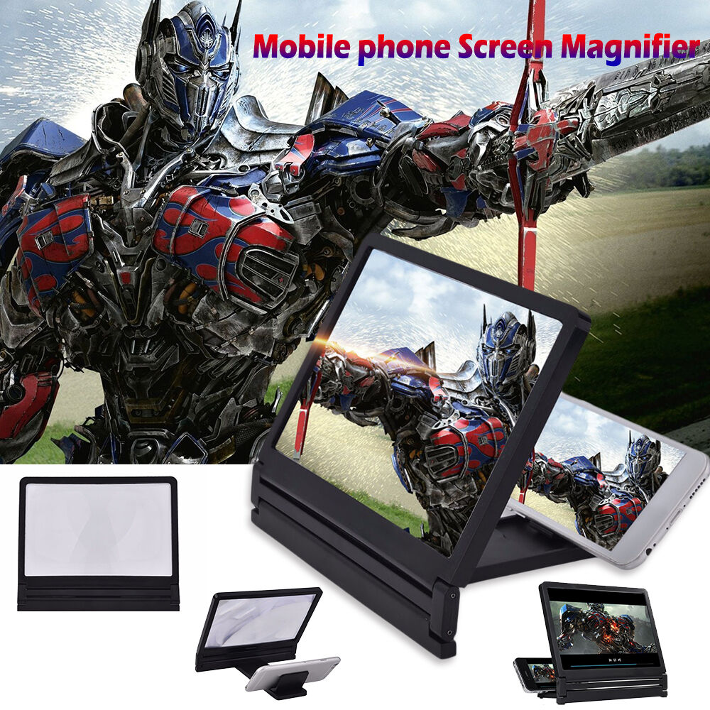 Stor faroot 3x zoom forstørrelses skærm mobiltelefon 3d skærm foldbar hd forstærker til 3d film