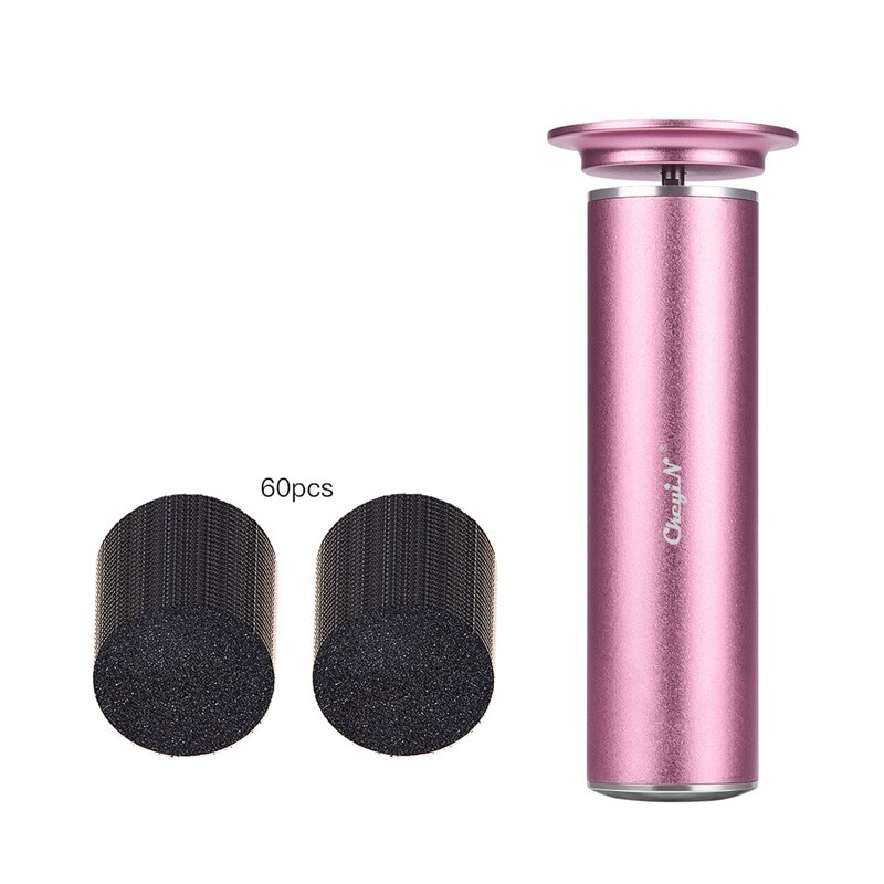 Lima eléctrica de aluminio para el cuidado de los pies, removedor de callos y talón, eliminación de piel muerta, pedicura, 60 almohadillas de molienda, 31 unidades