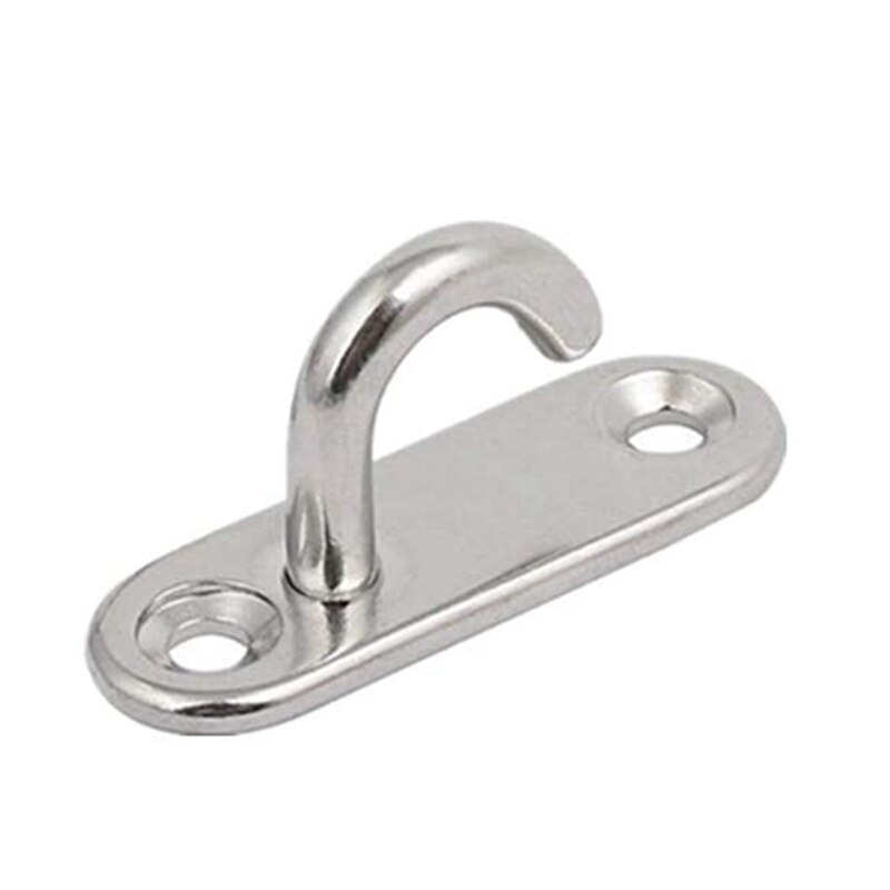 Heavy Duty Stainless Steel Oblong Plate Hook Loop U-Shaped Wall Mount Hook Hanger Screws Wall Mount Hook Hanger