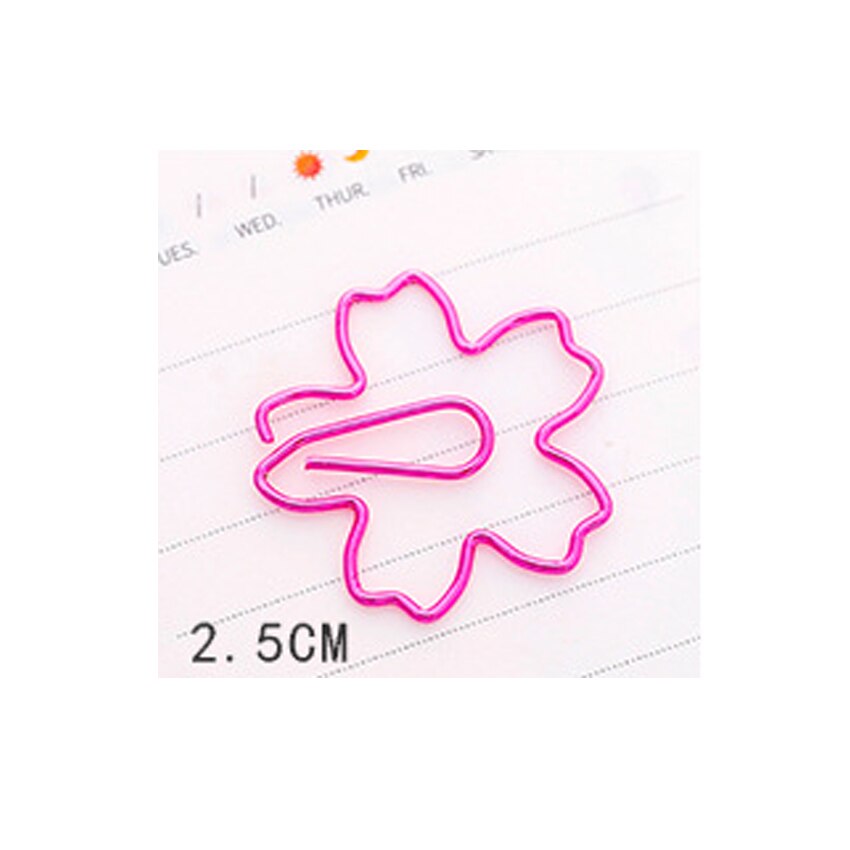 50pcs/lot Kawaii And Cute Planner Tools Metal Mini Clips Photos Stationery Metal Binder Clips: Cherry blossoms