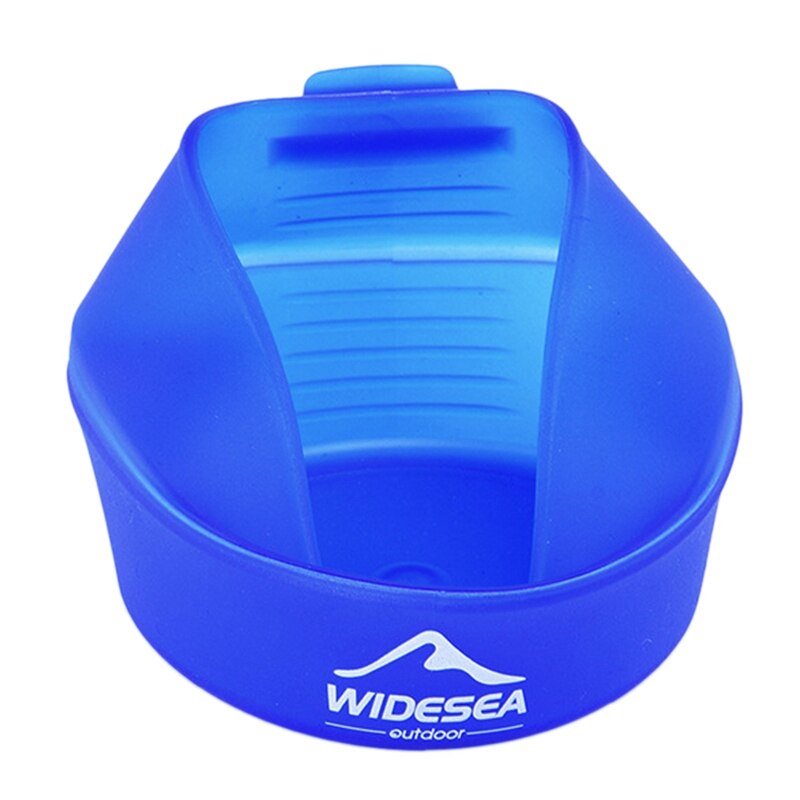 TopWidesea Camping 250Ml TPE Falten Tasse Außen Tasche Schüssel Geschirr Kochgeschirr Tragbare Griff Tourismus Becher Wandern: Ursprünglich Titel