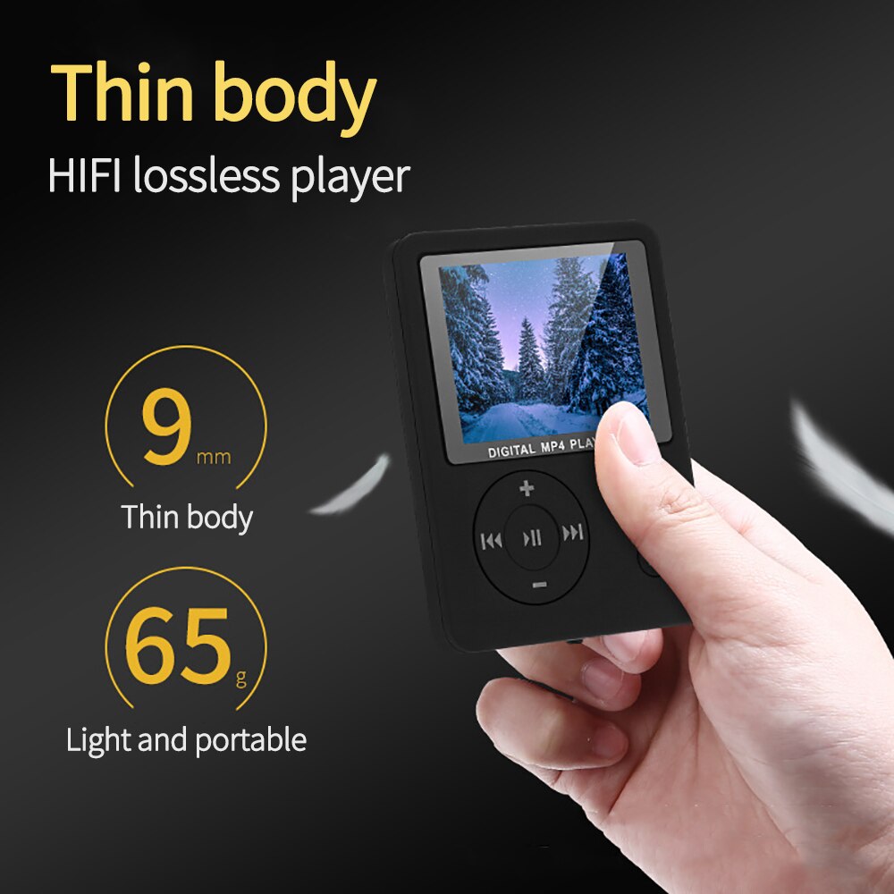 Portable Metal MP3 Player Bluetooth 5.0 Touch Screen 1.8 Inches Built-In Speaker 16G With E-Book Radio Recording Video Playback