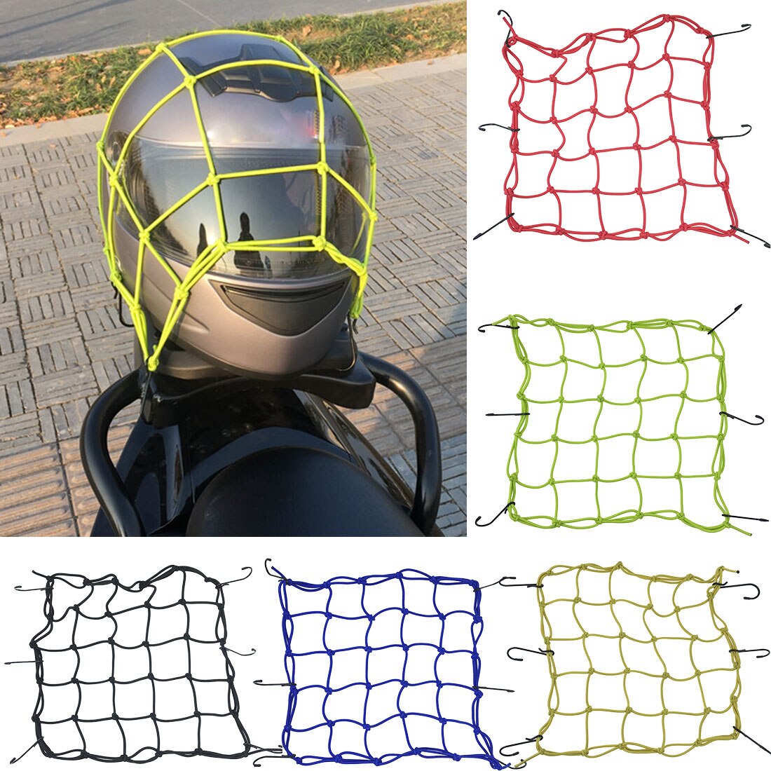 MTB Bicycle Cargo Net Elastic Bike Luggage Rope Fixed Helmet Sundries Bicycle Accessories