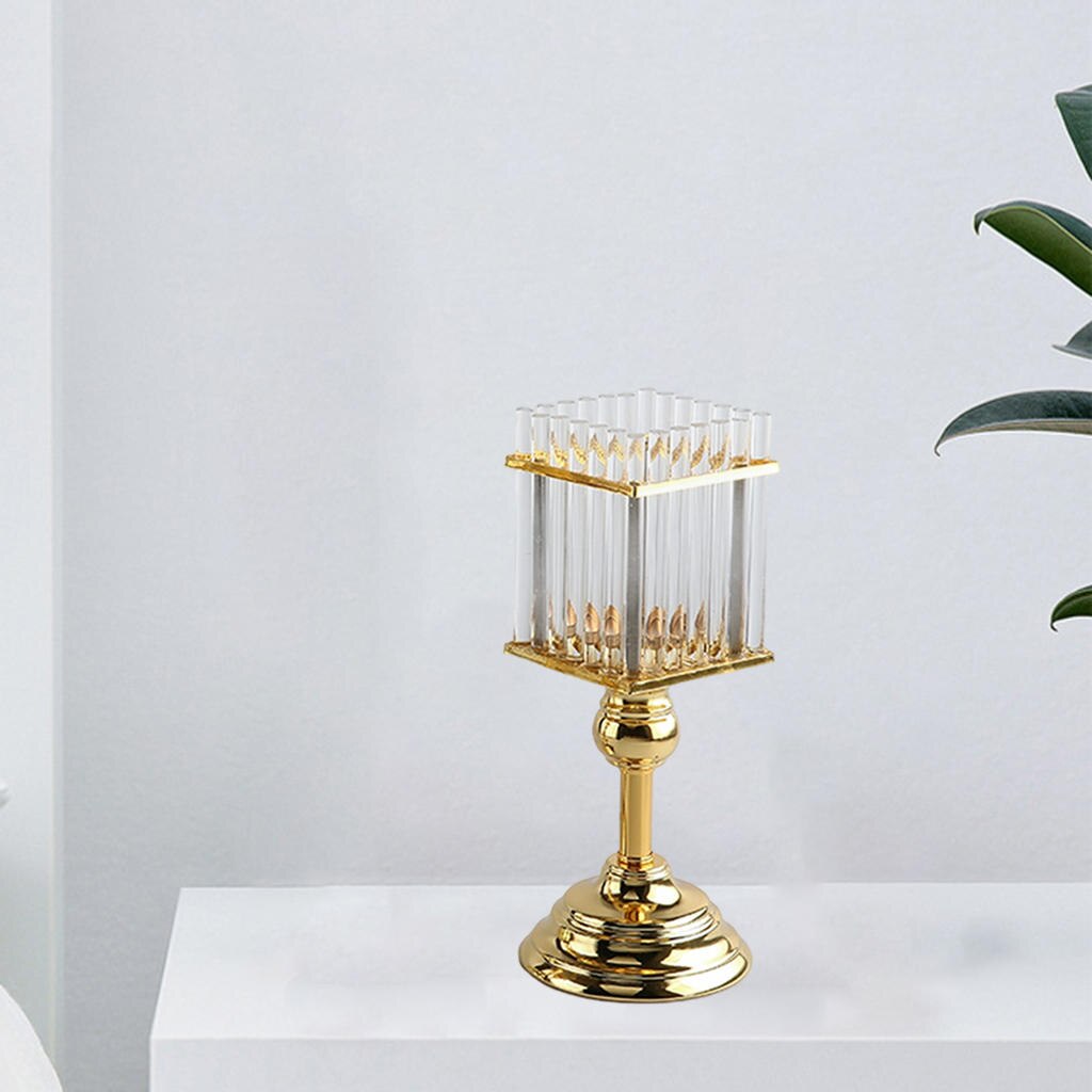 Candelabro de cristal moderno para decoración del hogar, candelabro de luz de té de Metal para centros de mesa de de boda, de casa