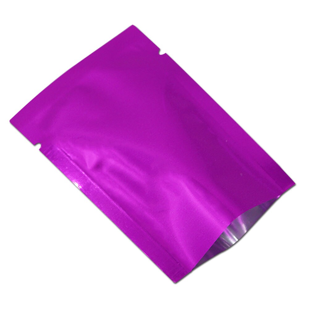 300Pcs 6x9cm Bunte Aluminium Folie Verpackung Tasche Snack Kaffee Lagerung tasche Lebensmittel Grade Mylar Pouch Open top Wärme Dichtung Vakuum Tasche: Purple