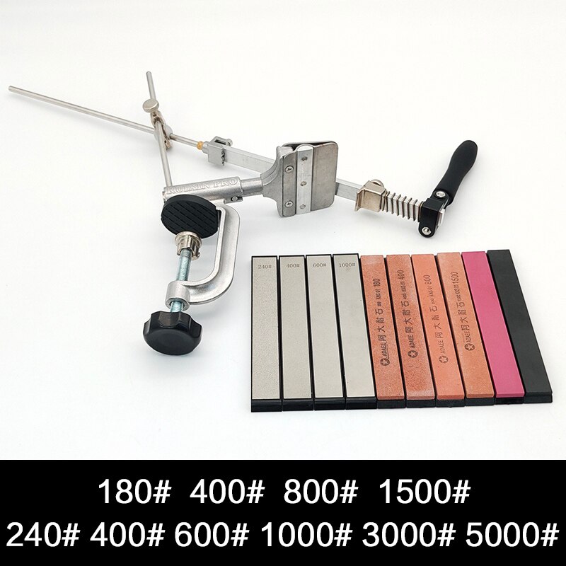 ruixin Pro Knife Sharpening System full fixed angle sharpener Diamond Whetstone flip multifunction Sharpener Knife Blade: Set L