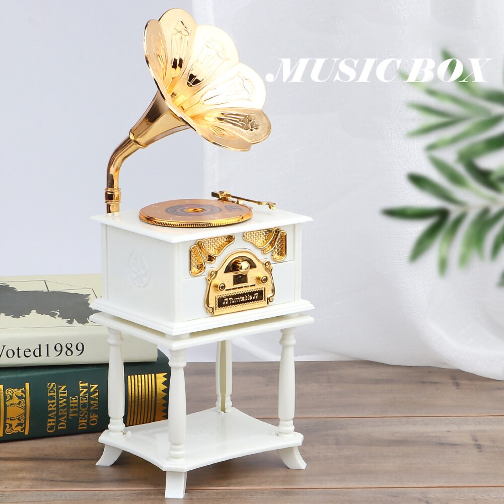 Eight-tone Gramophone Retro Music Box Mini Classic and Nostalgic Style Exquisite