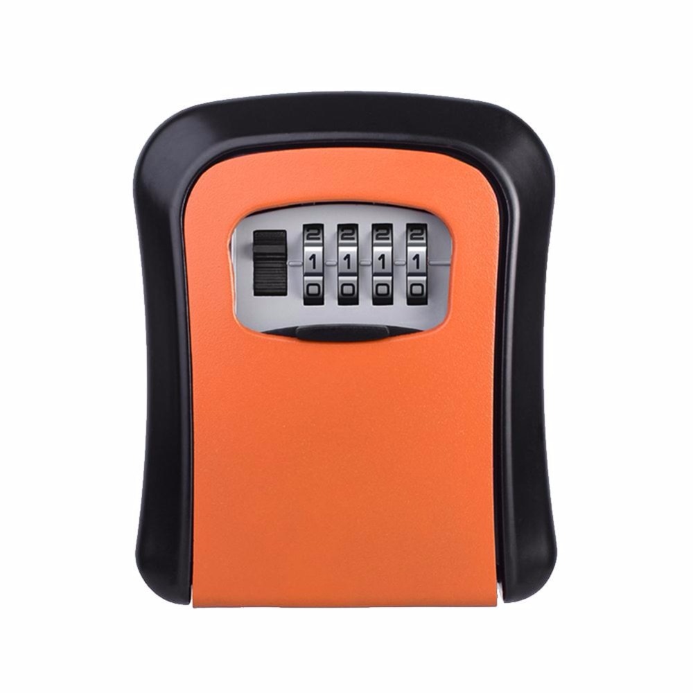 Outdoor Safe Key Box Key Storage Organizer With 4 Digit Wall Mounted Combination Password Keys Hook Organizer Boxes