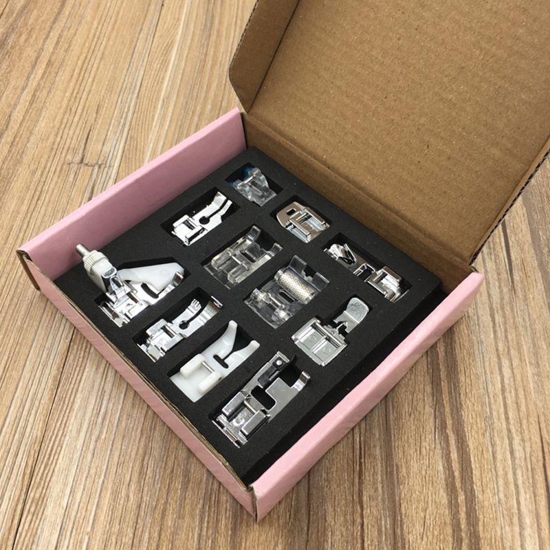 11 stks/set Binnenlandse Naaimachine Accessoires Presser Voet Voeten Kit Set Zoom Voet Onderdelen Met Doos Voor Brother Singer janome