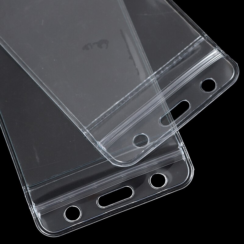 10Pcs/lot Vertical Transparent Vinyl Plastic Clears ID Card Bag Case Badge Holder Accessories