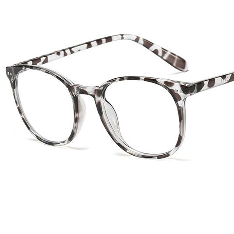 Anti Blue Light Eyewear Frame For Women Optical Round Transparent Glasses Game Points Myopia Nerd Glasses Frame Clear