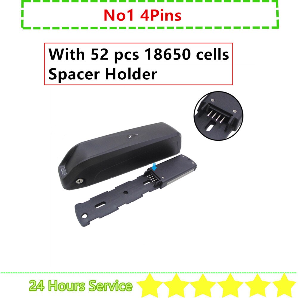 40 50 52 56 pcs 18650 cells Hailong Hailong1 Ebike Battery Case 24V 36V 48V 52V Down Tube Shark Electric Bike Battery Box