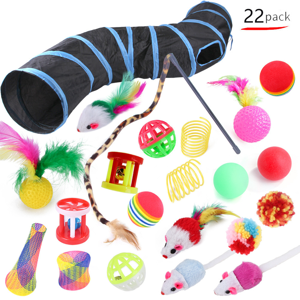 Ensemble Tunnel pour Chat Jardin Solide Jouet Kedi Tüneli amusant pour animaux de compagnie, Tunnel pour chien, jouets pour chats, fournitures interactives jeu pour lapin: B99505