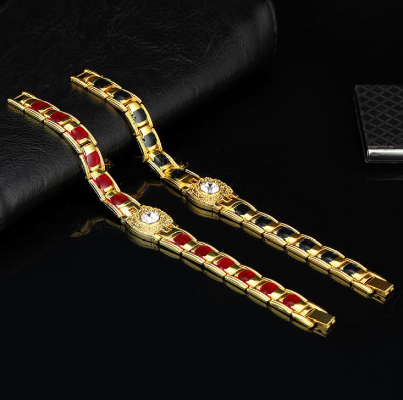 Gezondheid Charm Armband Accessoires Horloge Type Magnetische Therapie Magneet Armband: Black