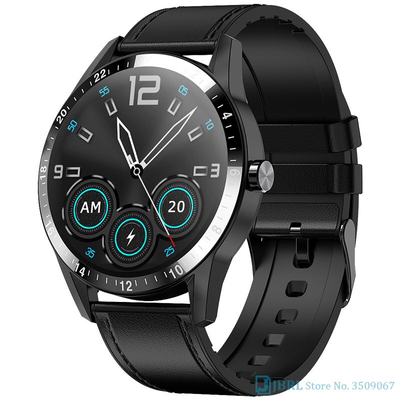 Bluetooth Call Digitale Horloge Mannen Sport Horloges Elektronische Led Mannelijke Horloge Voor Mannen Klok Touch Business Horloge Uur: leather black