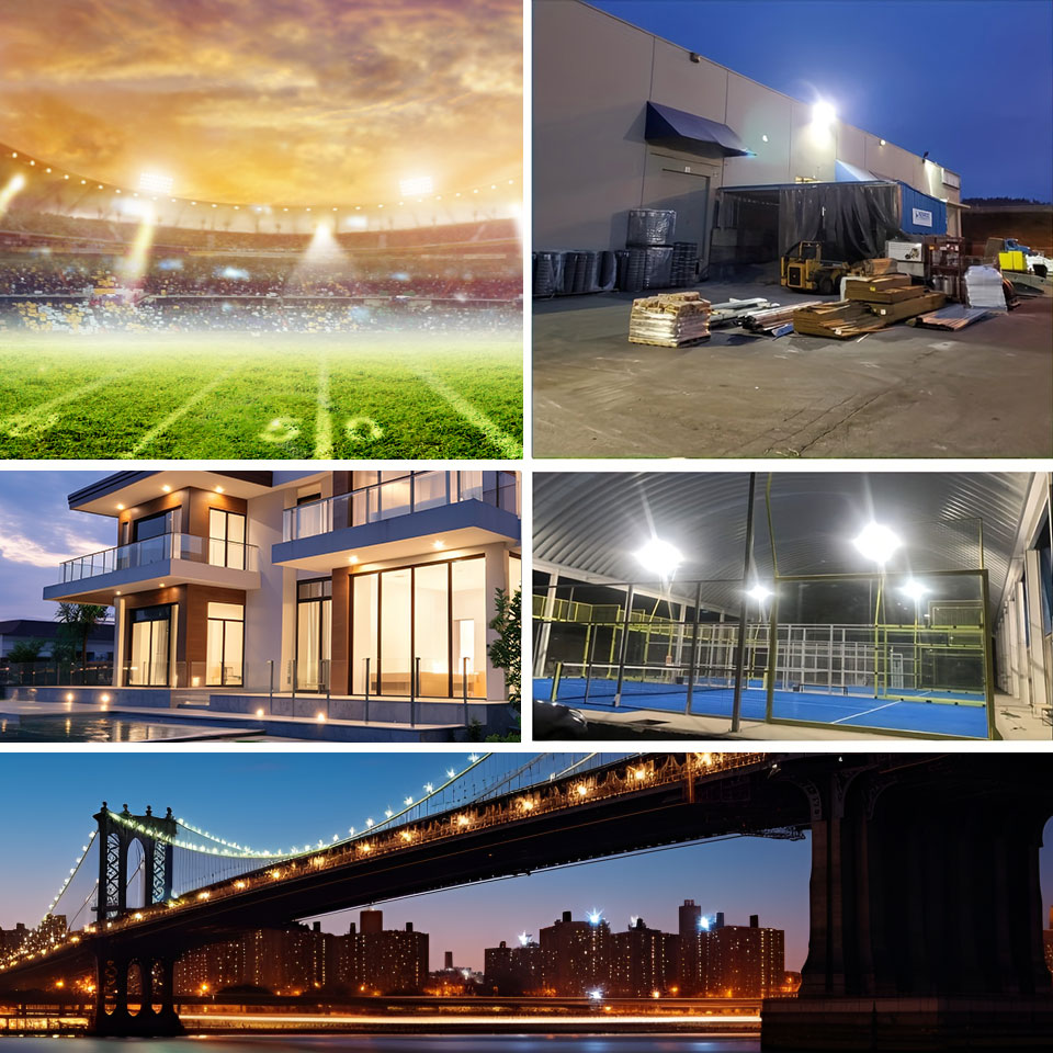 Foco LED impermeable IP66 220V 20W 30W 50W 100W 150W 200W 300W reflectores para exteriores iluminación de cartelera de fábrica al aire libre