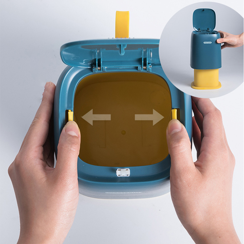 Desktop Prullenbak Thuis Tafel Diversen Afval Bin Met Deksel Woonkamer Bureau Vuilnisbak Vuilnisbak Vuilnis Opslag Emmer