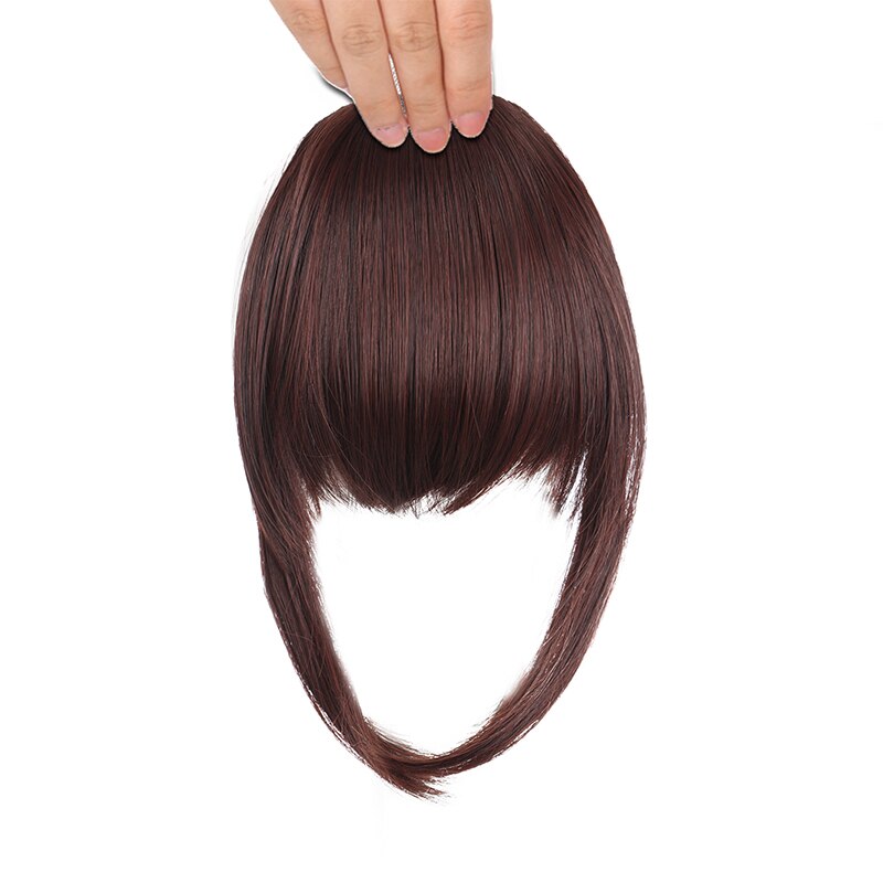 Talang bangs hair extensions flat nett bangs syntetisk klips i hår lugg frynser hairpieces hair extensions for kvinner