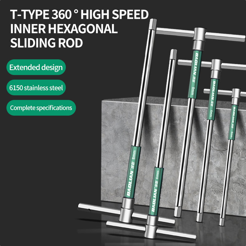 2/2.5/3/4/5/6/8/10mm Śrubokręt Torx Klucz dynamometryczny typu T Narzędzie ręczne robić naprawy rowerów Rozszerzony klucz nasadowy T