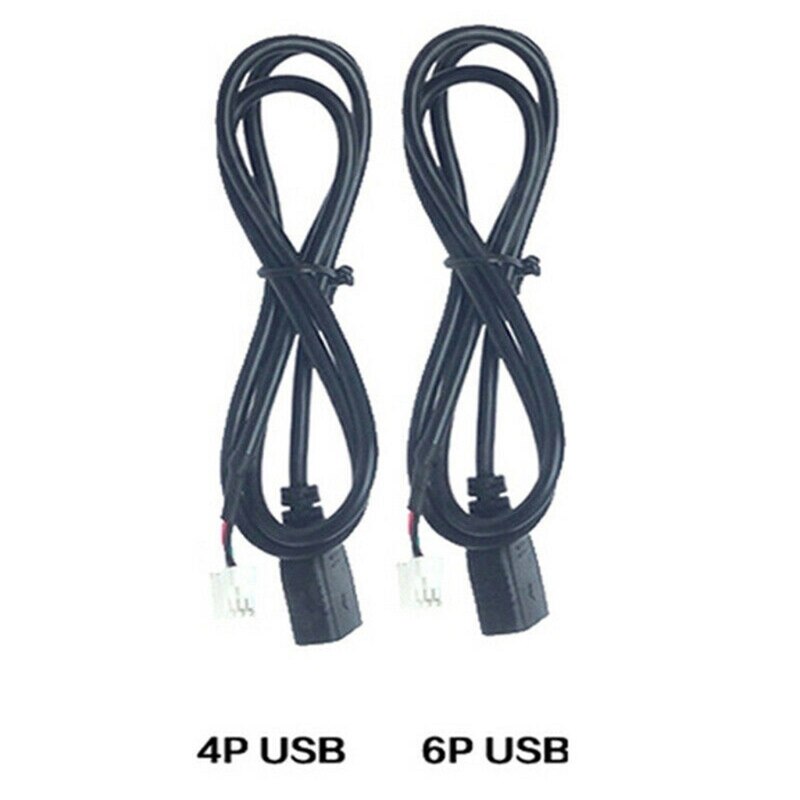 2Pcst 4Pin + 6Pin Connector Usb-kabel Voor Auto Radio Stereo 1M Usb Kabel Usb Adapter: Default Title