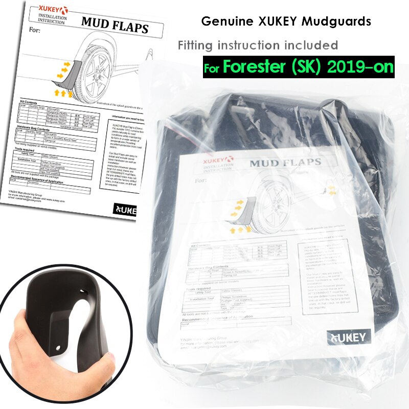 Molded Mud Flaps For Subaru Forester SK -on Mudflaps Splash Guards Flap Mudguards OE# J101SSJ000