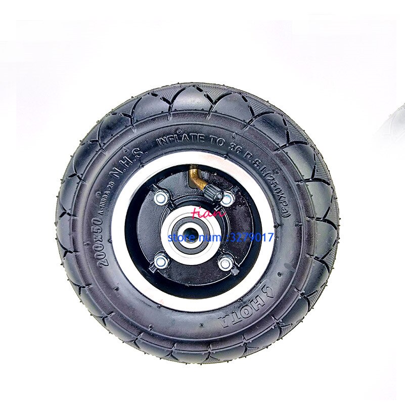 200X50 Elektrische Scooter Band Wheelcenter Axishub 8 "Scooter Band Aluminium Wiel Pneumatische Bandenspanning Elektrische Voertuig