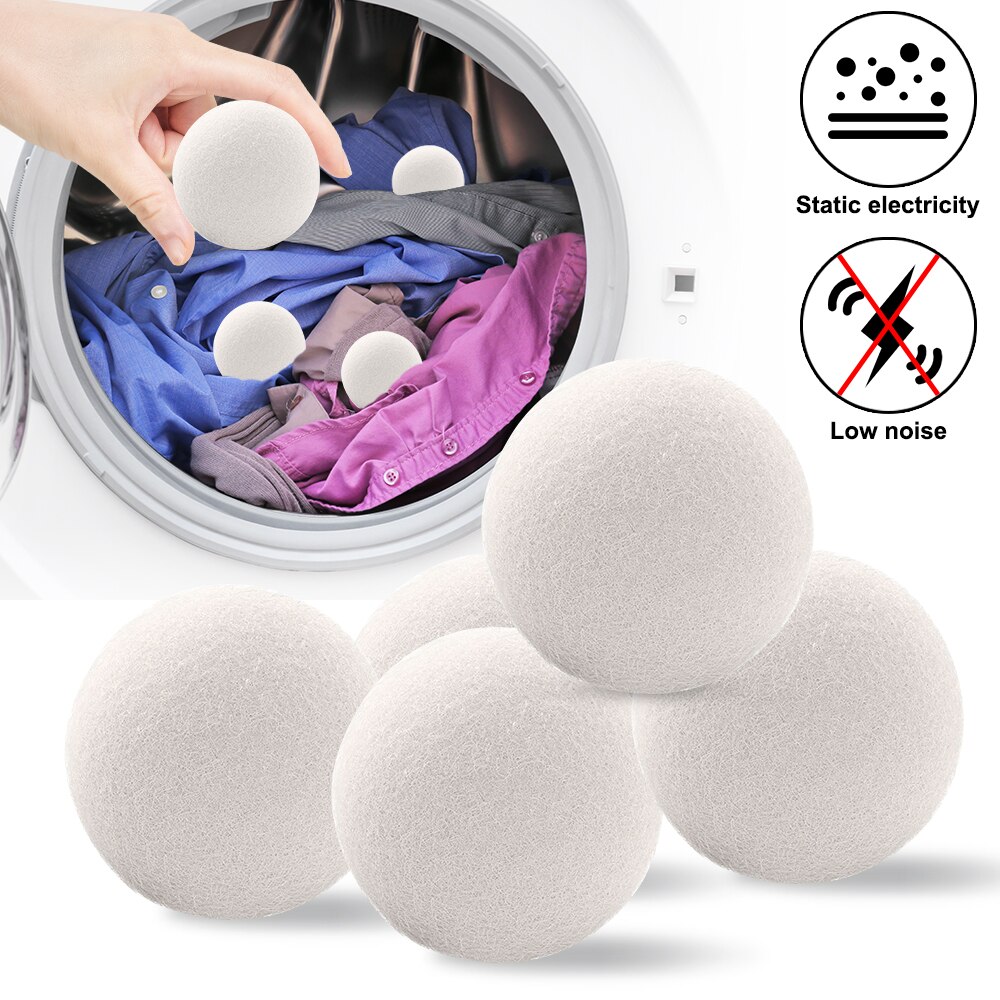 6/7cm Wool Dryer Balls Reusable Softener Laundry Laundry Ball Home Washing Balls Wool Dryer Balls Washing Machine Accessories