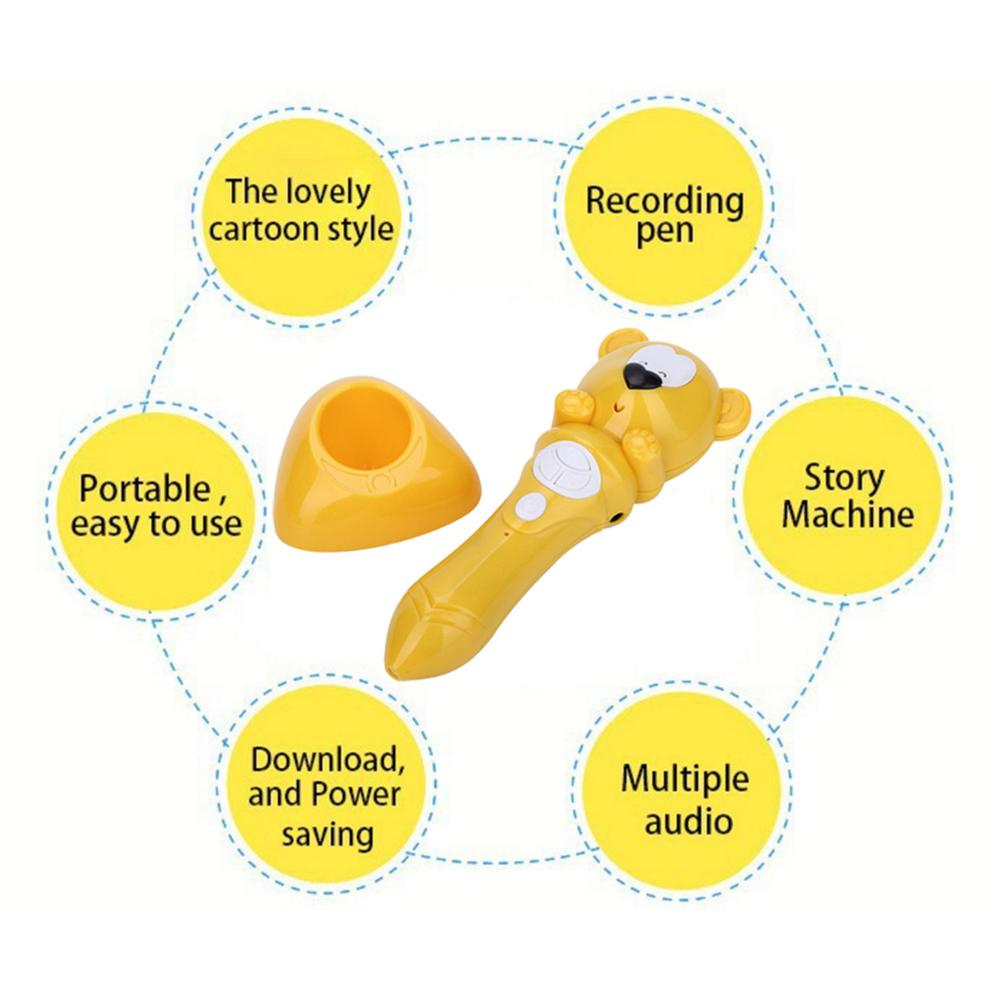 Educational Pen Talking and Reading Pen with Book Reading System Yellow
