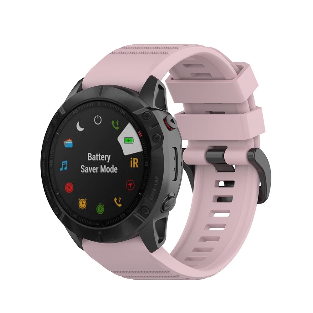 QuickFit 26mm Watch Bands Straps for Garmin Fenix 3 HR 5X Plus 6X Pro Quatix 3 Tactix Bravo Charlie Delta Descent Mk1 Original: Rose pink