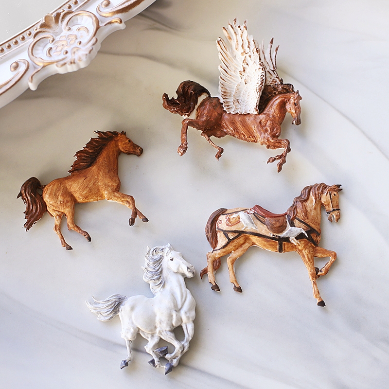 Mirosie-Moldes de silicona con alas de Pegaso, carrusel de caballo, pastel de unicornio, Fondant, Chocolate, bricolaje, molde de silicona para pastel, accesorios para hornear