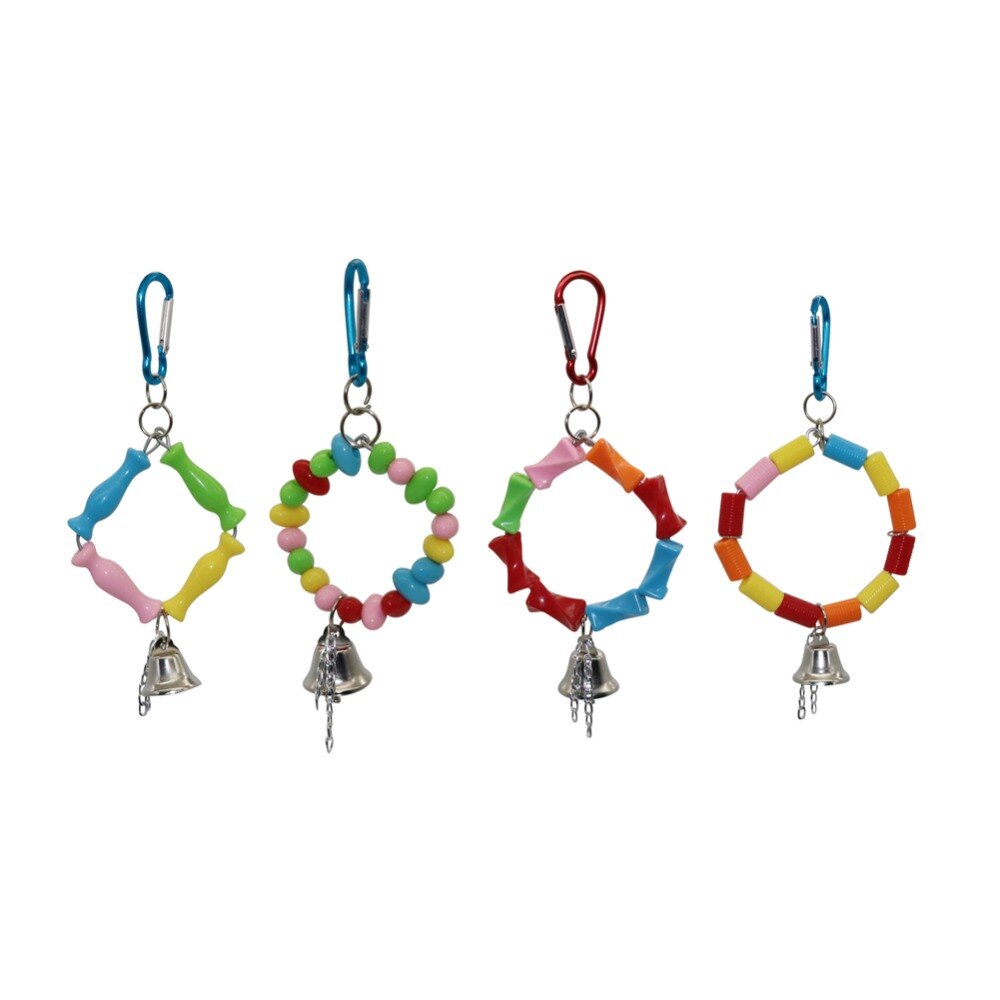 Balancing bird toy Parrot Swing Metal Ring Bird toys bell Parrot toys Parrot swing Parakeet bird toys Cage accessories 2 Pcs