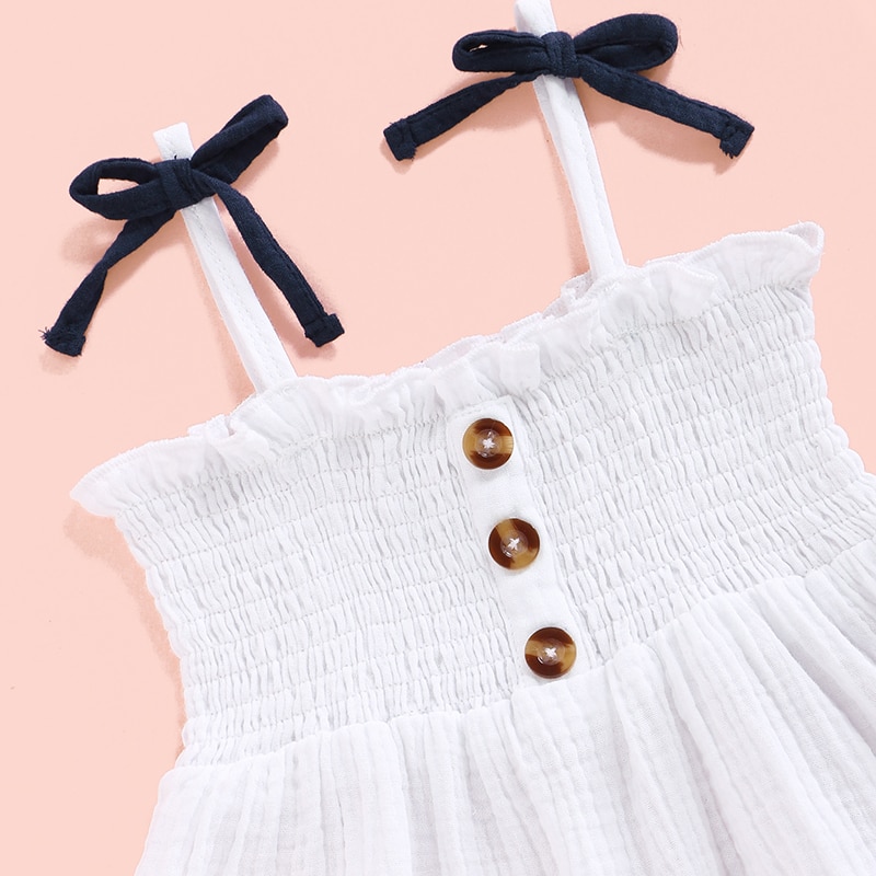 Free Shiping Baby Girl Clothes Set Solid White Vest Top Dark Blue Ruffles Shorts Set Toddler Girl Outfits Kids Girls Summer Set