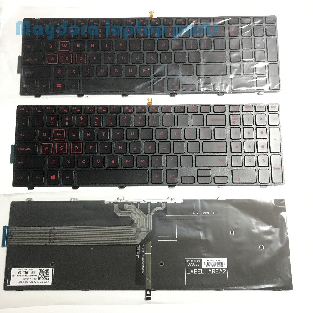 For Dell Inspiron 15 5551 5552 5555 5558 5559 Gaming 15 7559 7558 7552 7553 5577 keyboard US layout with red backlit keyboard