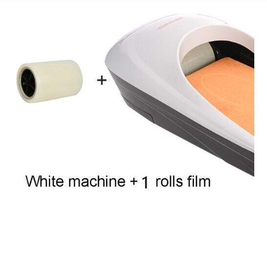 Máquina automática de cubierta de zapatos, dispensador de cubierta de suela de membrana de zapatos de una sola vez, ahorro de tiempo y trabajo, con 2 rollos de película: White 1 roll film