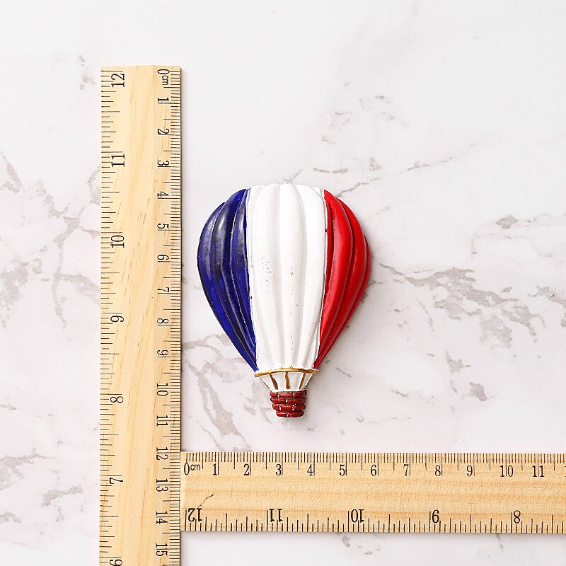 Fridge Magnet French Air Balloon Paris Trouville Strasbourg Refrigerator Sticker Magnetic Resin Sticker Tourist Souvenir: French hot air ballo