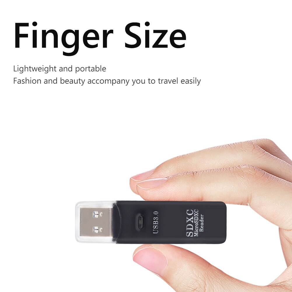 2 In 1 Tf Kaartlezer Usb 3.0 Adapter Drive Gratis Kaartlezer Geheugen Secure Digital Cardreader Met Led Indicator voor Laptop