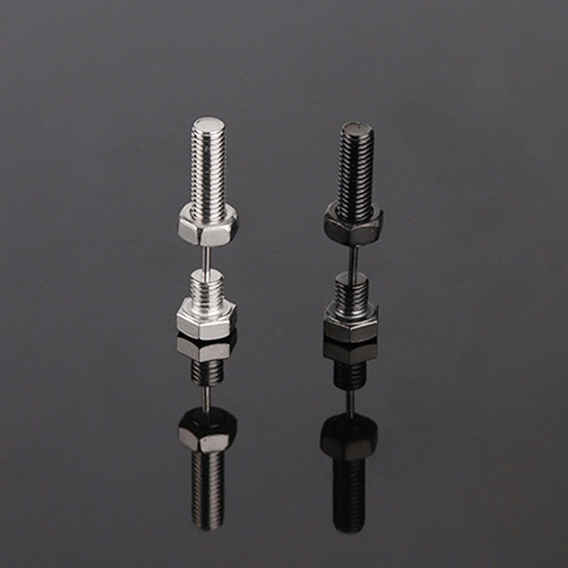 2 piezas gótico Unisex Punk Rock acero inoxidable tornillo de uñas Piercing Stud pendientes novedad Piercing joyería Rock Piercing joyería