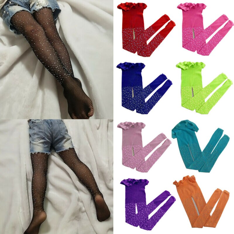 Netkousen Voor Kids Meisjes 55Cm Mesh 11 Kleuren Panty Panty