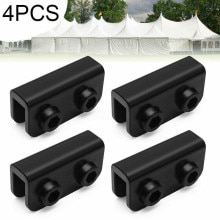 1/4Pcs Black Rectangular Bracket Pop-Up Gazebo Replacement Connector Spare Parts Outdoor Tent Accessories