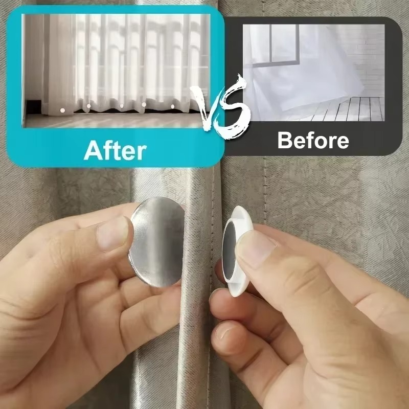 Magnetic Curtain Weight Magnet Buckle Fridge Tablecloth Button Windproof Shower Curtain Magnet Buckle Strong Drapery Weight Clip