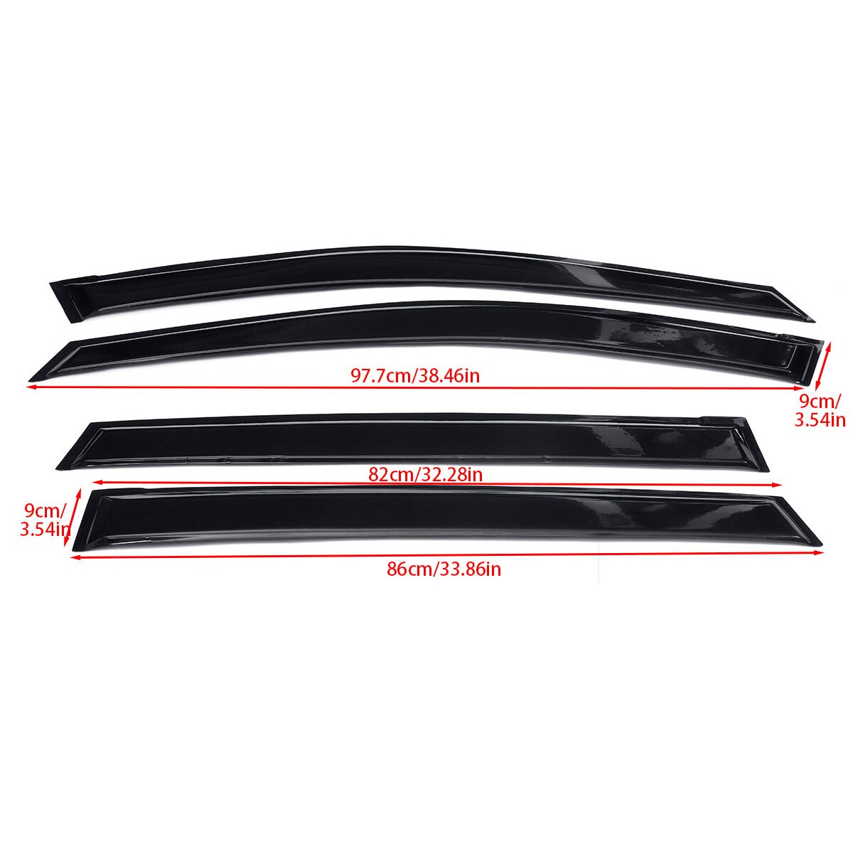 4X Car Outside Window Deflector Visor Door Vent Sun Shade Sunshade