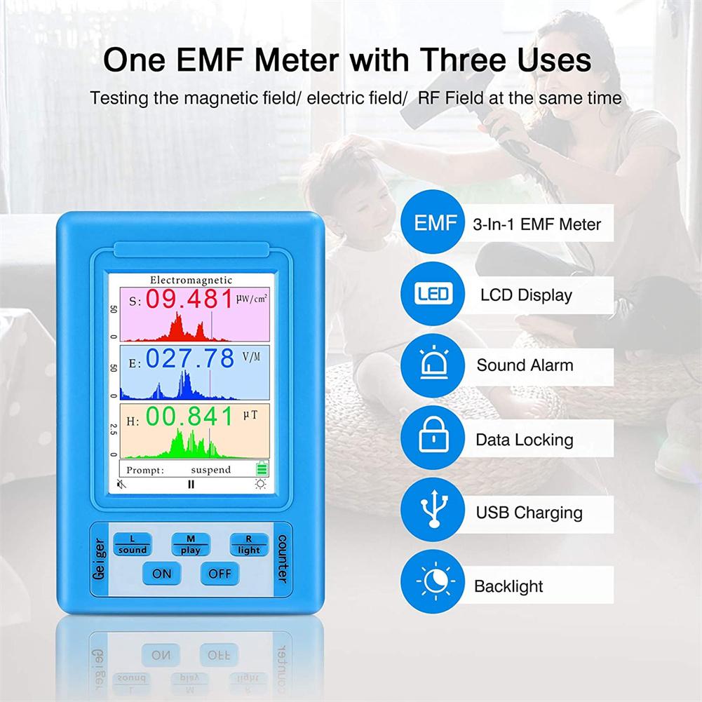 Tragbarer emf-detektor, strahlungsdosimeter, monitor, tester, hochpräzise, br -9a emf