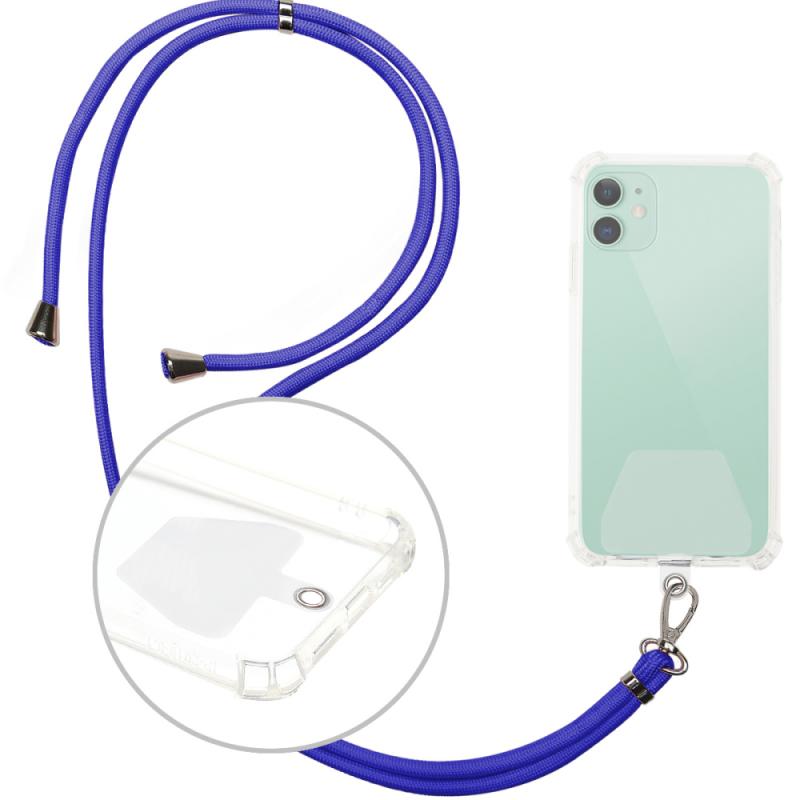 Verstelbare Telefoon Lanyard Afneembare Nekkoord Lanyard Strap En Telefoon Veiligheid Tether Telefoon Lanyard Voor Mobiele Telefoon Accessoires: Blue