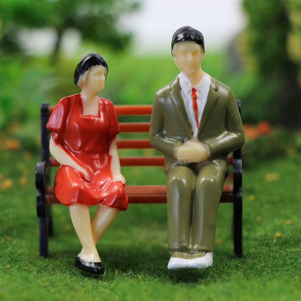 48pcs 1:30 Schaalmodel figuur G schaal Cijfers Alle Zittende Geschilderd Mensen Modelspoor P3002
