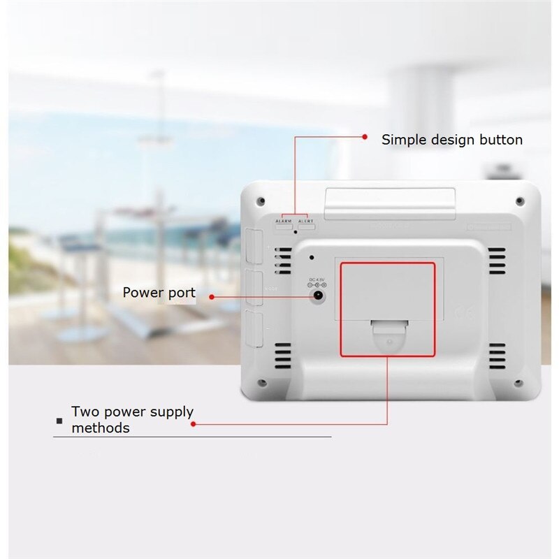 Table Clock Desktop Weather Station Wireless Indoor Outdoor Sensor Thermometer Hygrometer Digital Alarm Clock Barometer Forecast