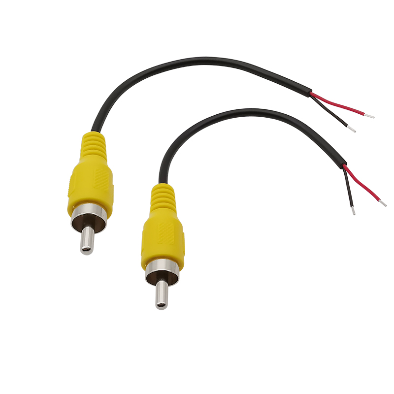 2Stck RCA Stecker/Buchse Audio- Kabel Verlängerung Draht Stecker Adapter RCA Audio- Video Kabel Zopf Schweißen DIY Stecker: Armee Grün