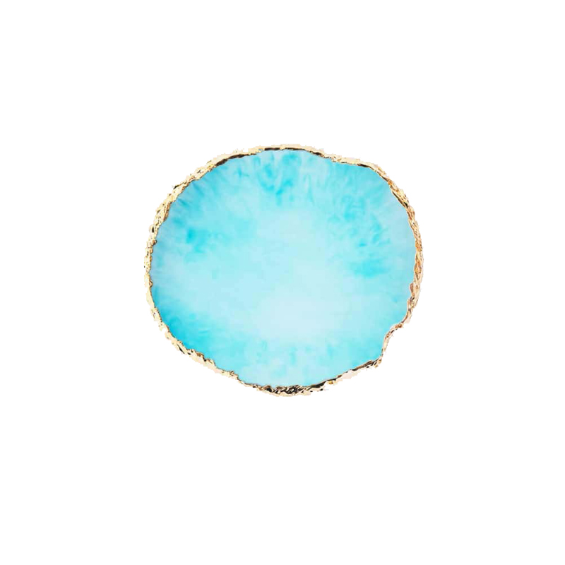 Irregular Multi Colour Resin Jewellery Tray Home Storage Desktop Clutter Ring Necklace Organis Nail Art Palette: DARK GRAY