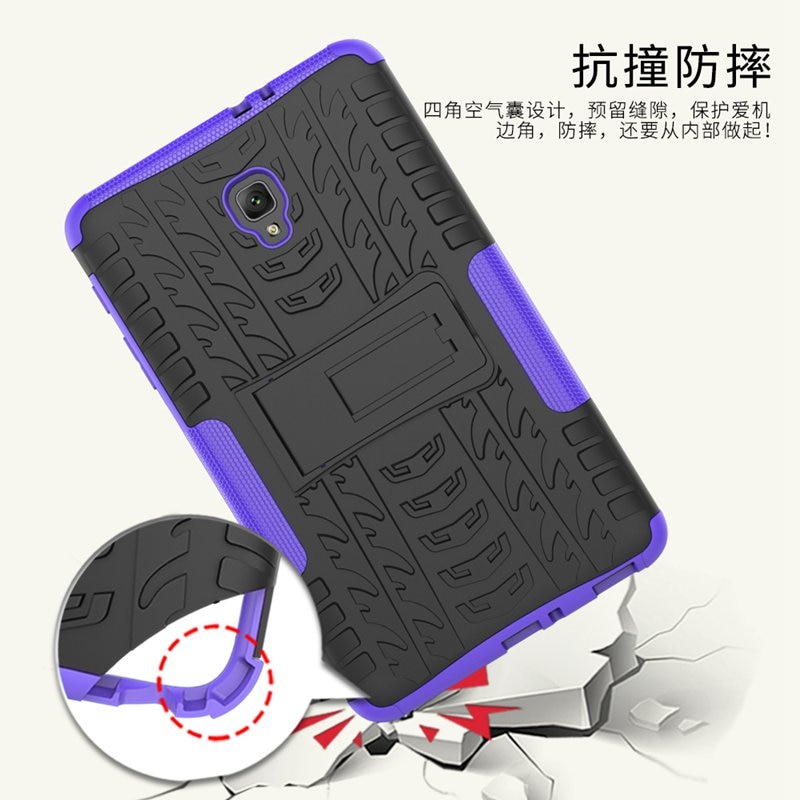 For Samsung galaxy Tab A 8.0 case for SM- T380 T385 Tablet Armor case TPU+PC Shockproof Stand Cover capa