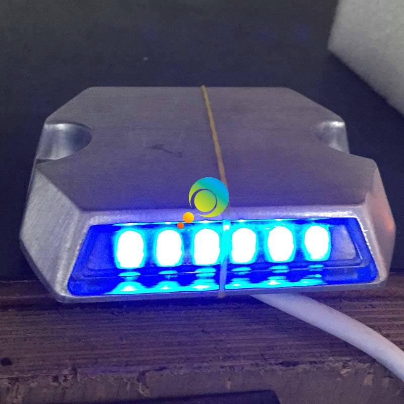 one side blue LED aluminum road marker LED wired tunnel road stud