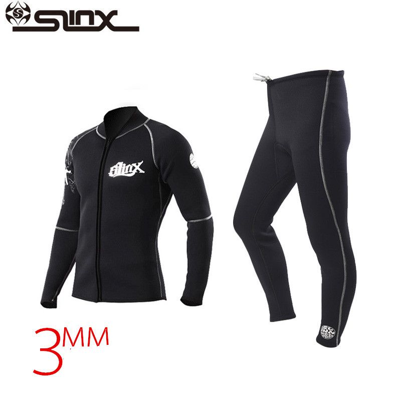 SLINX 3mm Neoprene Winter Warm Wetsuit Jacket Men's Rash Guard Scuba Diving Swimwear Kite Surfing Snorkeling Swimsuit